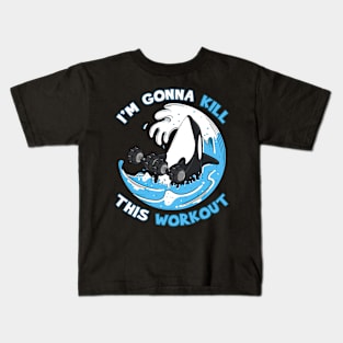 Exercise I'm Gonna Kill This Workout Killer Whale Kids T-Shirt